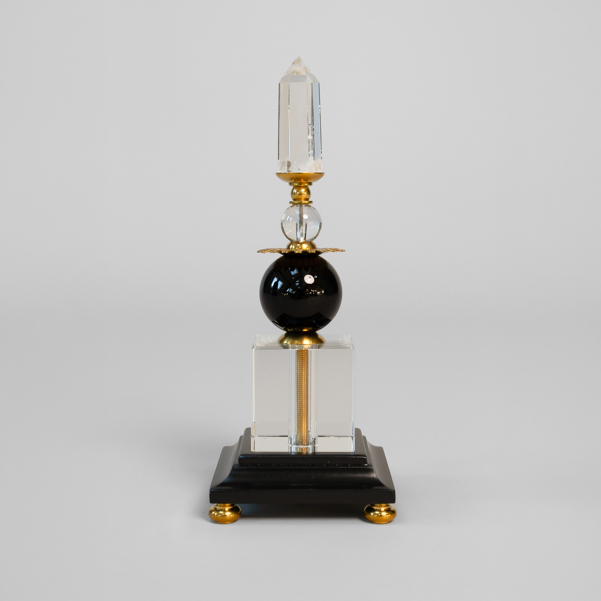 Bergkristall auf Glassockel